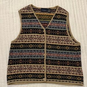 Vintage Multicolor Knit Vest